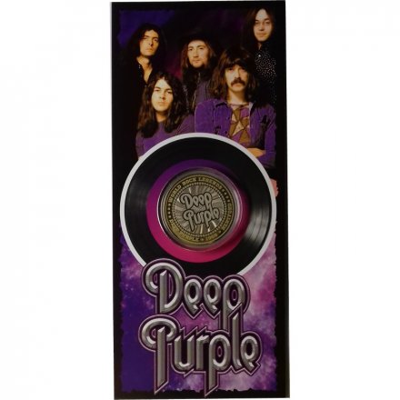 «Deep Purple» - Гравированная цветная монета 10 рублей в буклете