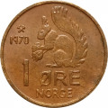 Норвегия 1 эре 1970 год - Белка
