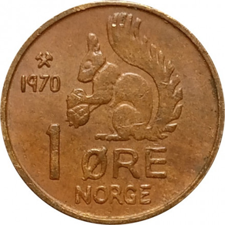 Норвегия 1 эре 1970 год - Белка