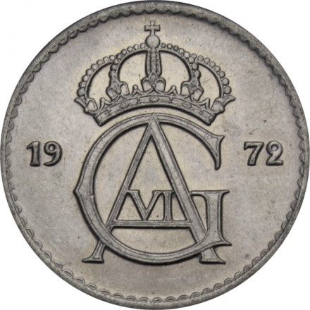 Швеция 25 эре 1972 год