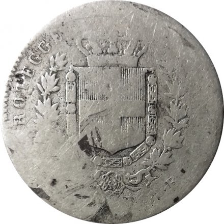 Италия 1 лира 1859 год
