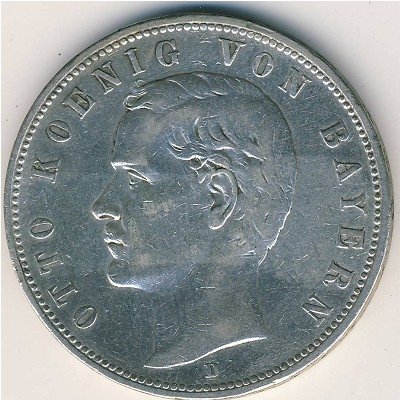 Бавария 5 марок 1907 год