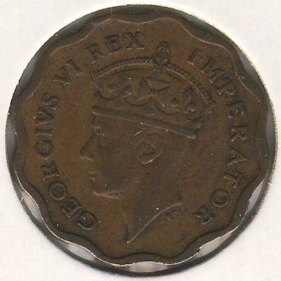 Кипр 1/2 пиастра 1944 год