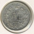 Швеция 25 эре 1859 год