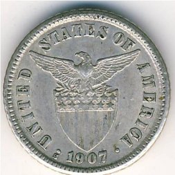 Филиппины 10 сентаво 1907 год