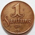 Латвия 1 сантим 1928 год