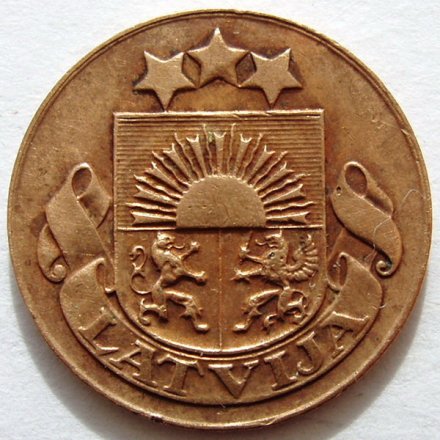 Латвия 1 сантим 1928 год
