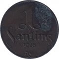 Латвия 1 сантим 1928 год