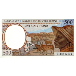 Габон (Центральная Африка) 500 франков 1993 - 2000 год  (L)