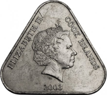 Острова Кука 2 доллара 2003 год - Ступка