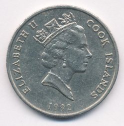 Острова Кука 20 центов 1992 год