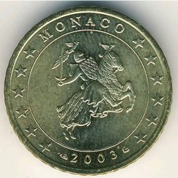 Монако 50 евроцентов 2003 год