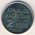 Аргентина 2 песо 2006 год - Защита прав человека