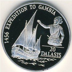 Гамбия 20 даласи 1993 год