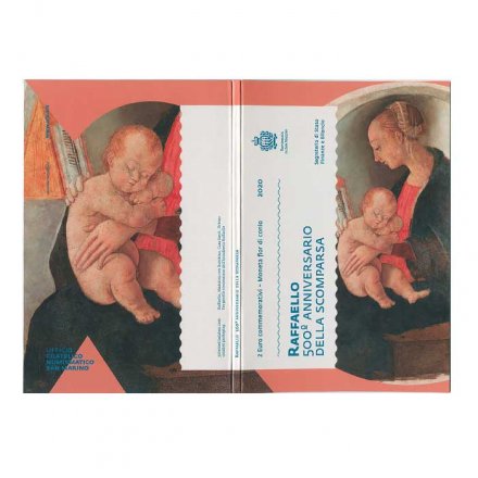 Сан-Марино 2 евро 2020 год - 500 лет со дня смерти Рафаэля Санти