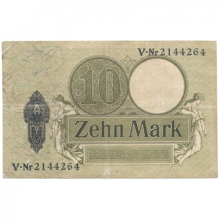 Германия 10 марок 1906 год - VF