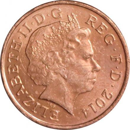 Великобритания 1 пенни 2014 год