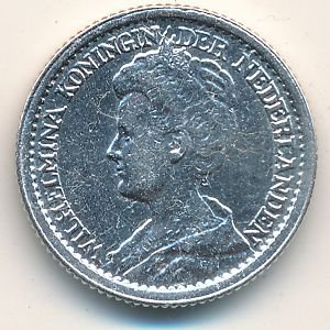 Нидерланды 25 центов 1919 год
