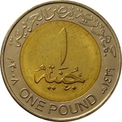 Египет 1 фунт 2008 год - Тутанхамон