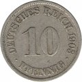 Германия 10 пфеннигов 1903 год (A)