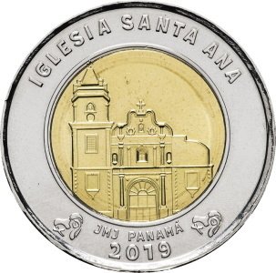 Панама 1 бальбоа 2019 год - Церковь Иглесиа Санта Ана