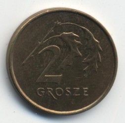 Польша 2 гроша 2012 год