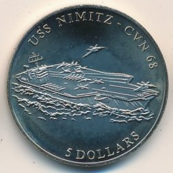 Либерия 5 долларов 2001 год