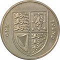 Великобритания 1 фунт 2010 год - Щит королевского герба BU