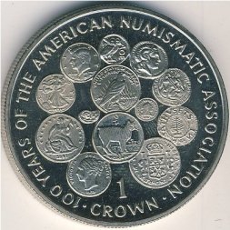 Остров Мэн 1 крона 1991 год