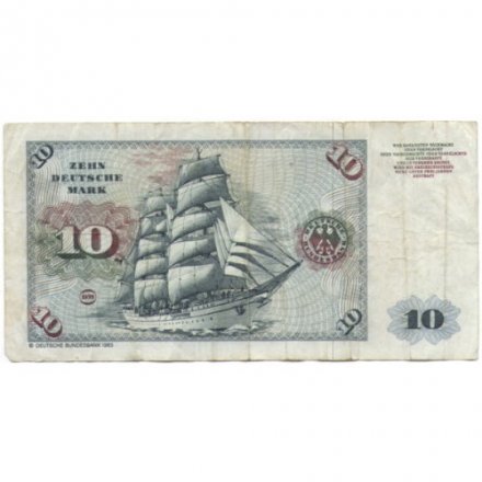 ФРГ (Германия) 10 марок 1980 год - F