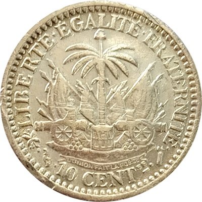 Гаити 10 сантимов 1886 год