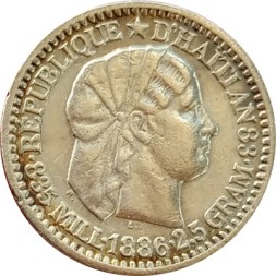 Гаити 10 сантимов 1886 год