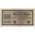 Веймарская Республика 1000 марок 1922 год - Красный номер - VF