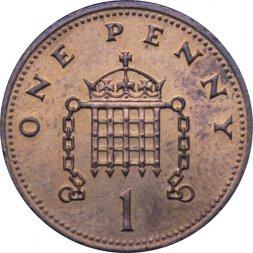 Великобритания 1 пенни 1991 год - Герса