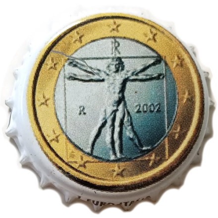 Пробка Италия - RI 2002. 1 Euro Italia