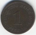 Германия 1 пфенниг 1900 год (A)