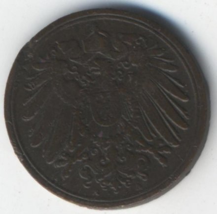 Германия 1 пфенниг 1900 год (A)