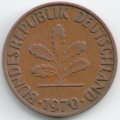 ФРГ 2 пфеннига 1970 год (F)