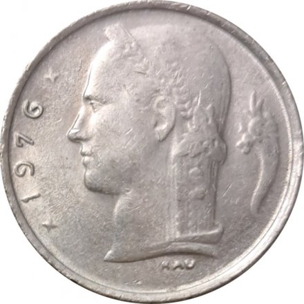 Бельгия 1 франк 1976 год BELGIE