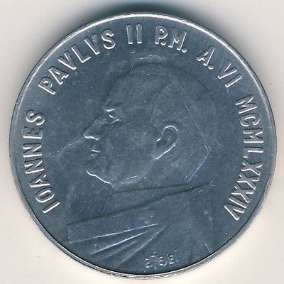 Ватикан 10 лир 1984 год