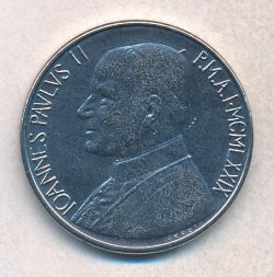 Ватикан 50 лир 1979 год