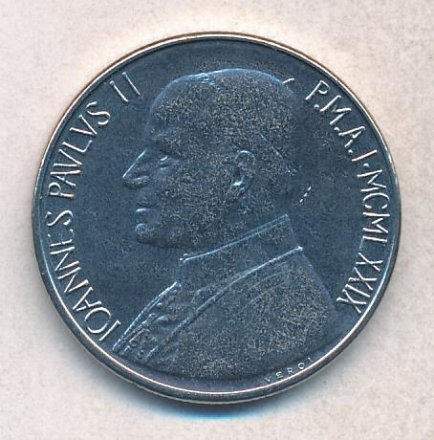 Ватикан 50 лир 1979 год