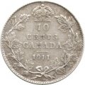Канада 10 центов 1911 год