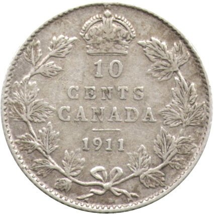 Канада 10 центов 1911 год