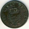 Пруссия 3 пфеннинга 1867 год