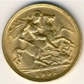 Великобритания 1/2 соверена 1906 год