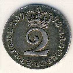 Великобритания 2 пенса 1772 год
