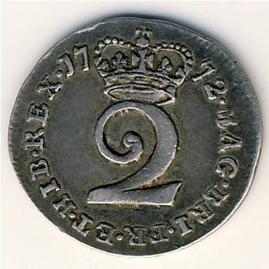Великобритания 2 пенса 1772 год