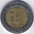 Мексика 5 песо 2007 год - Орёл
