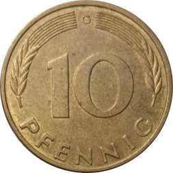 ФРГ 10 пфеннигов 1994 год (G)